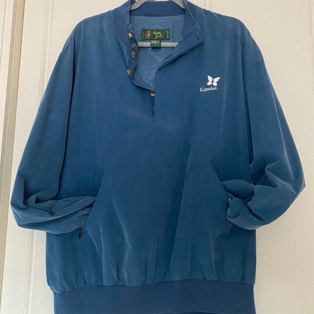 NWOT BOBBY JONES SILK PULLOVER LIGHT JACKET,LARGE ,LINED.